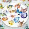 50 Sheets Underwater Animal Theme PET Sticker DIY Handbook Scrapbooking Journal Glass Bottle Photo Frame Decorative Stickers