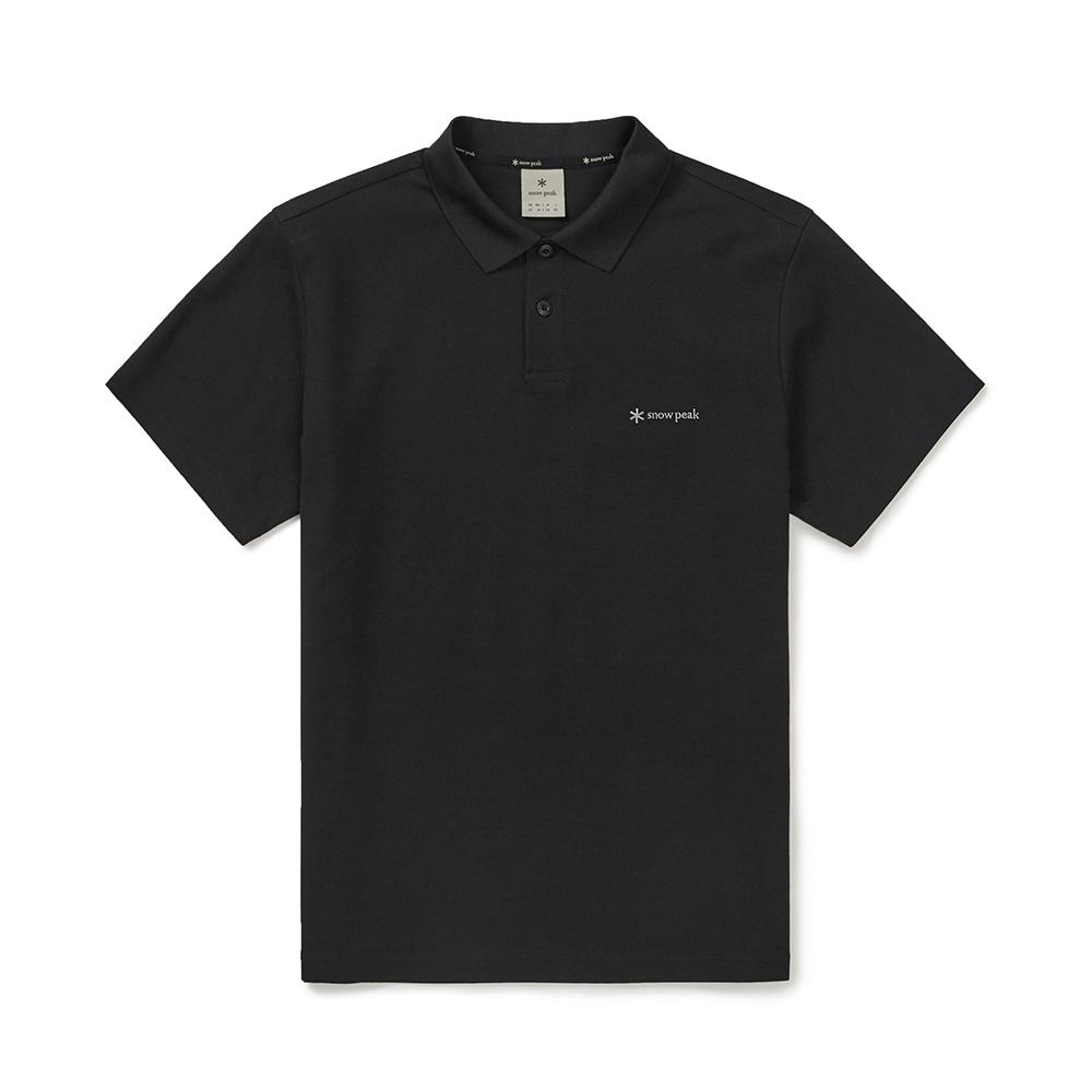 SNOWPEAK Pique Basic Polo T-shirt Black (S25MMFPS68)
