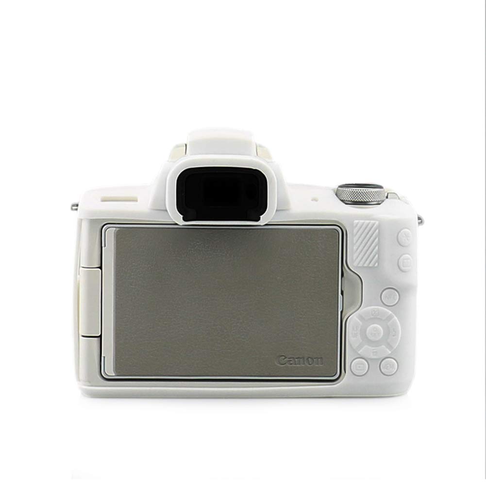 Kinokoo Silicone Camera Case for Canon EOS Kiss Kiss M50 Mark 2 Digital Simple Design M/EOS M2/EOS M50/EOS Cameras, (WT)