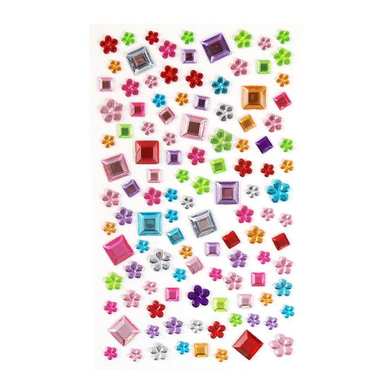 Colorful Star Rhinestone Face Stickers Dopamine Makeup Gems for Music Festival Self-Adhesive Body Jewels for Cheek Decoration
