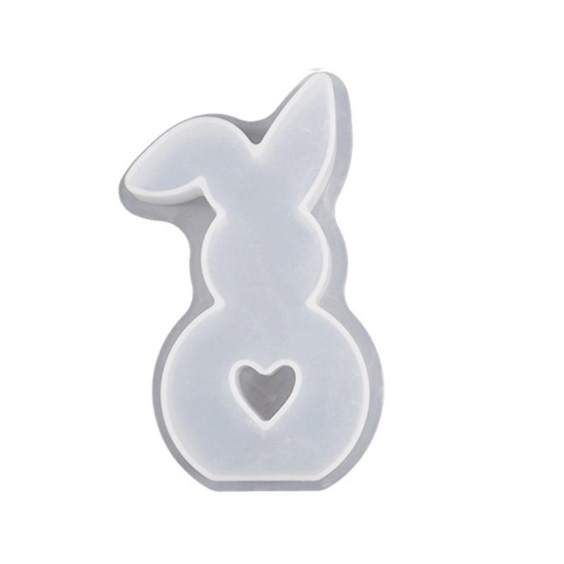 3D Heart Rabbit Silicone Mold DIY Animal Aromatherapy Candle Gypsum Soap Mold Home Decorations Exploy Resin Molud Craft