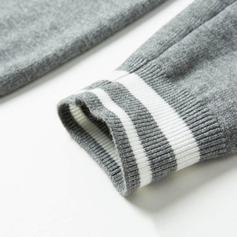 Neue Herren Pullover Stricken Pullover Mode Stickerei O Neck Striped Warm Beiläufige Gestrickte Pullover Pullover Männer Kleidung 2023