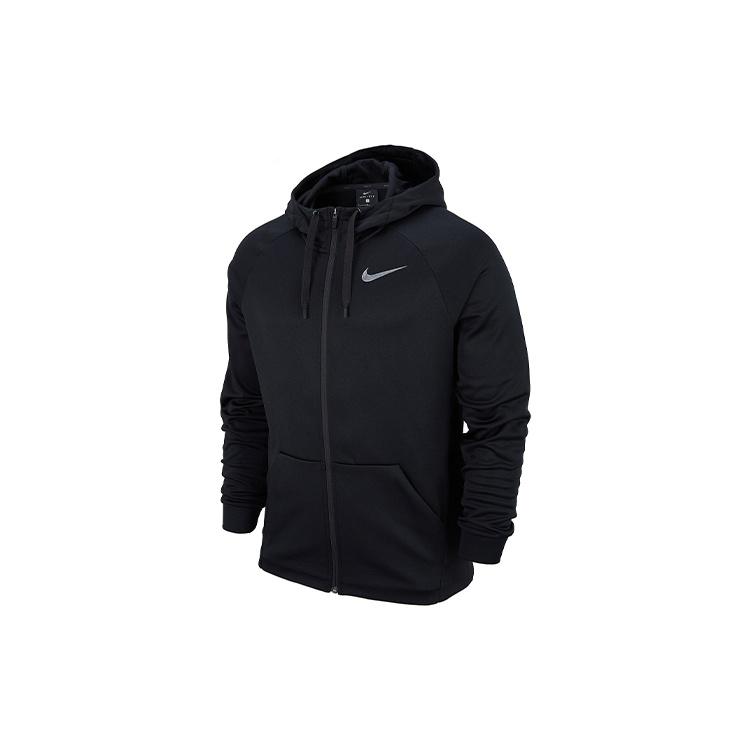 Nike Therma Zipper Cardigan Casual Sports Hooded Jacket Black Men s AJ4451-010 S