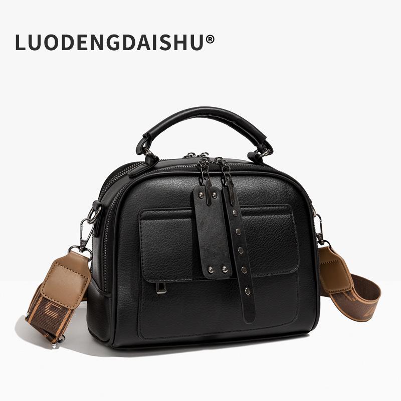 

2025 Женская сумка кроссбоди через плечо большой вместимости - Стильная, высококачественная сумочка для мам 22x10x18 cm чёрный