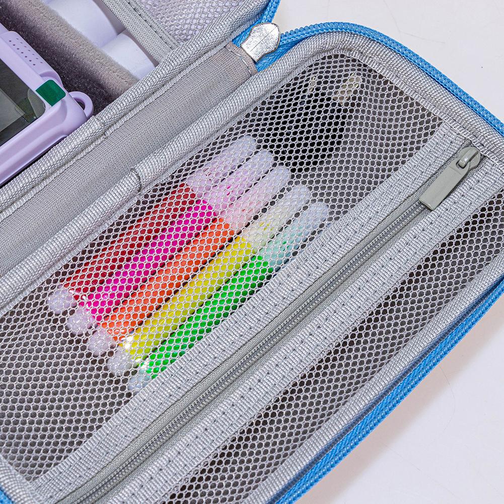 Kids Camera Case EVA Instant Print Camera Carrying Case Shockproof Portable Storage Bag with Mesh Pocket for Camera Accessories