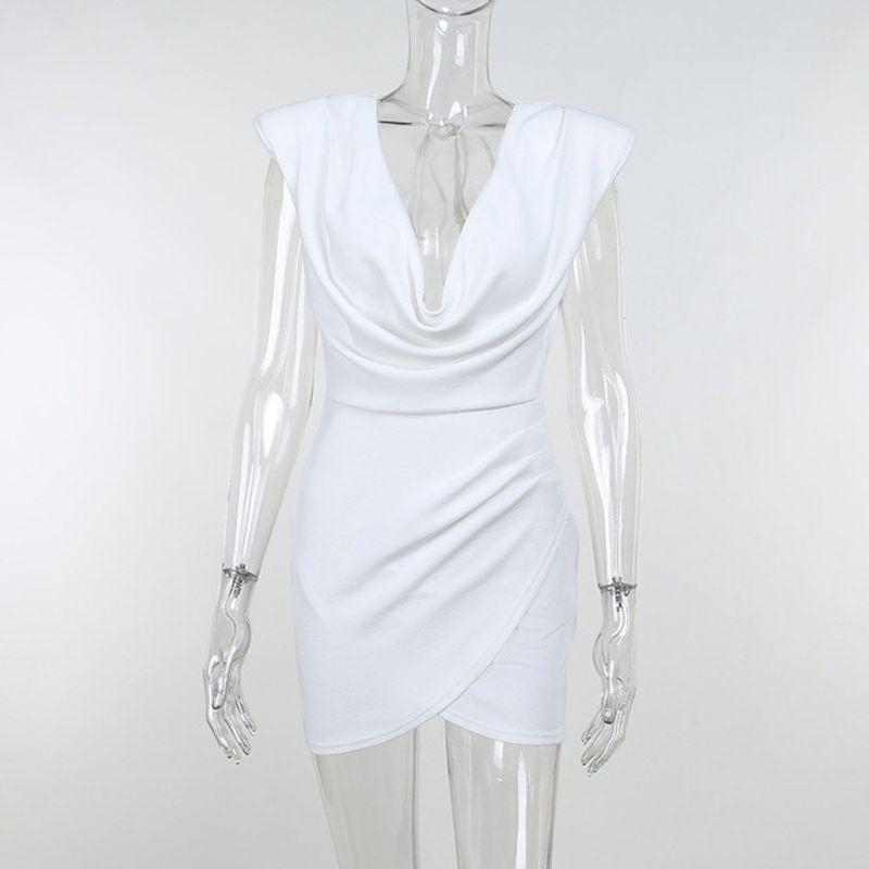 

Платье без рукавов Женское Сексуальное Бесшовное Платье без рукавов Сексуальные Женщины WHITE L