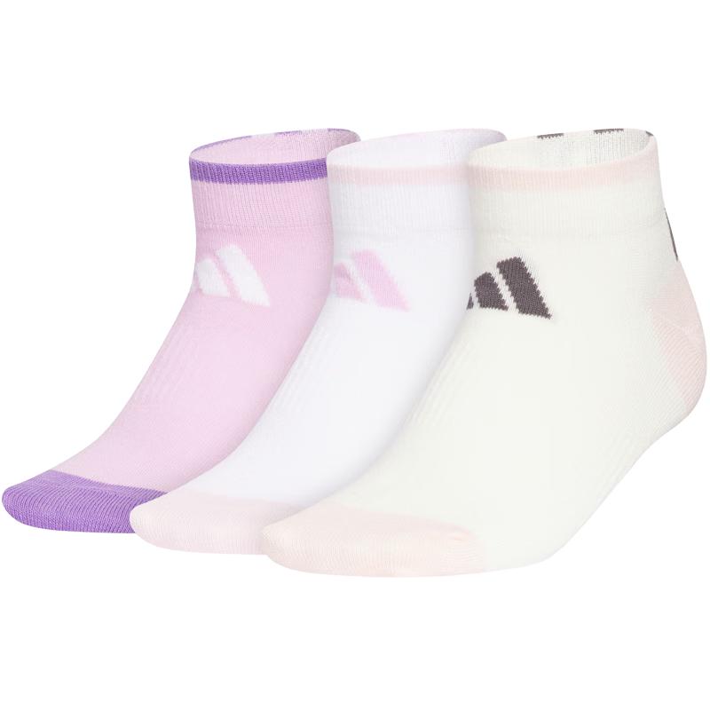 Adidas Kids  Short Ankle Cotton Sports Socks 3-Pair Pack JN3852 S