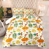 Halloween Duvet Cover Set Pumpkin Lantern Pattern Comforter Cover King Queen Size for Kids Boys Girls Gift Polyester Bedding Set