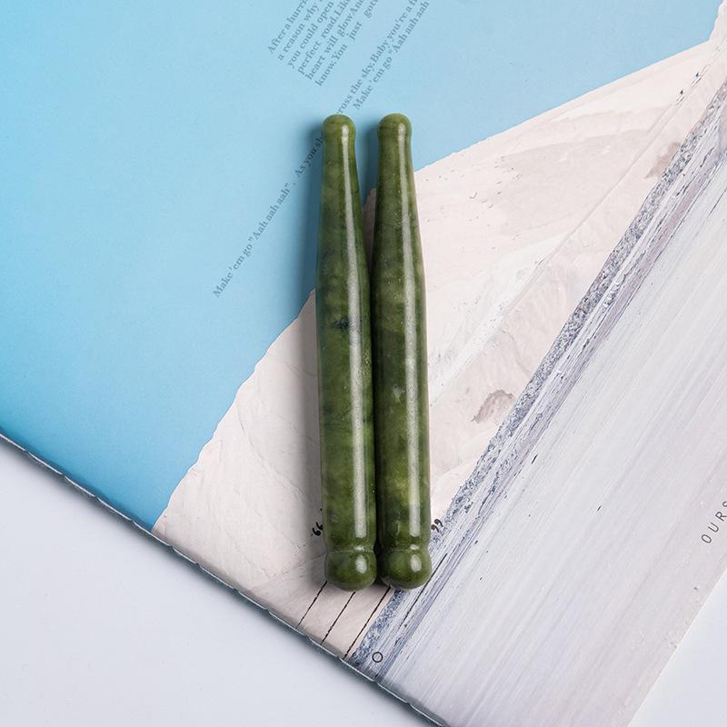 Массажный палочка для меридианного массажа и растяжки мышц из нефрита Сиюй: Большой инструмент для красоты Гуаша по акупунктурным точкам