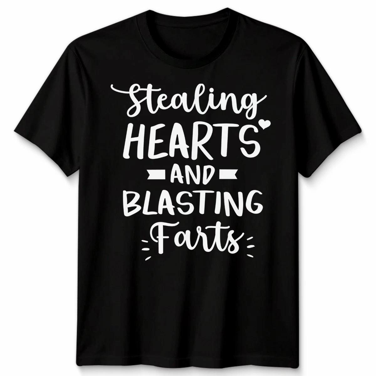 Stealing Hearts And Blasting Crude Humor Graphic Tee Mens T-Shirt Womens Tee 3XL