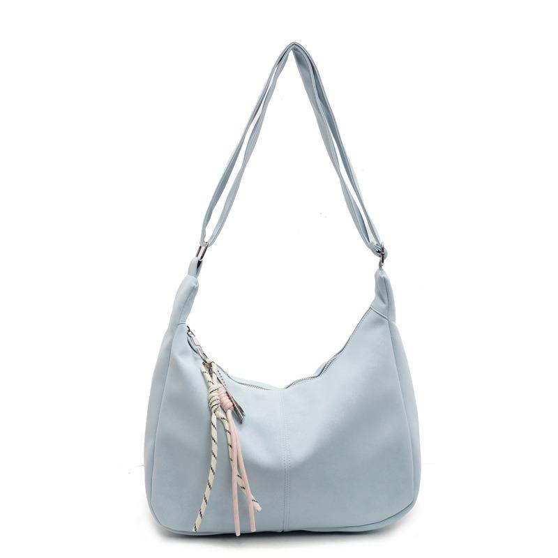 Niche cream soft waxy tote bag casual versatile student commuting large-capacity messenger bag woman