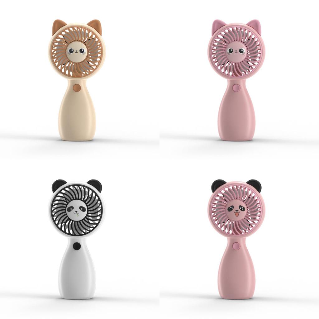 Cartoon Handheld Mini Fan With Usb Charging For Kids And Students