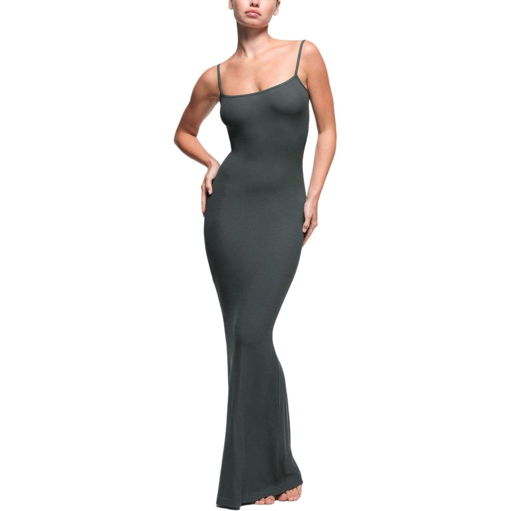 SKIMS Soft Lounge Long Slip Dress Women dresses Deep-Sea AP-DRS-0596-DPS
