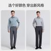 [Flax Anti Wrinkle] Langdeng's New Easy To Take Care of Formal Long Sleeved Shirt, Elastic Formal Business Men's Shirt