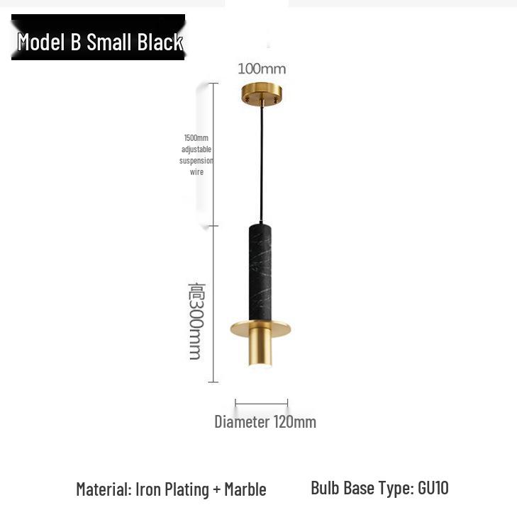 Nordic Minimalist Marble Pendant Light - Single-Head for Restaurants and Bedrooms