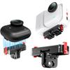 For Insta360 Go Ultra Metal Quick-Release Base Dual-port Design With 1/4" Screw Holes Foldable Dual-Claws Base Extension Bracket