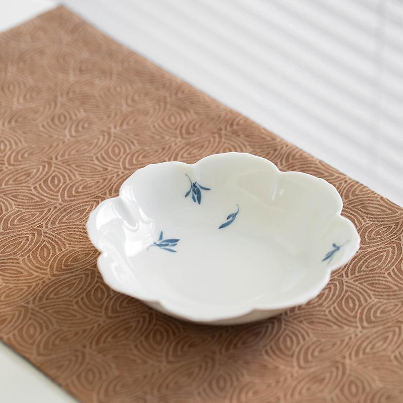 Pure hand-painted Phalaenopsis Ercai cover bowl retro underglaze color household ceramic Kung Fu tea set tea bowl teapot teacup