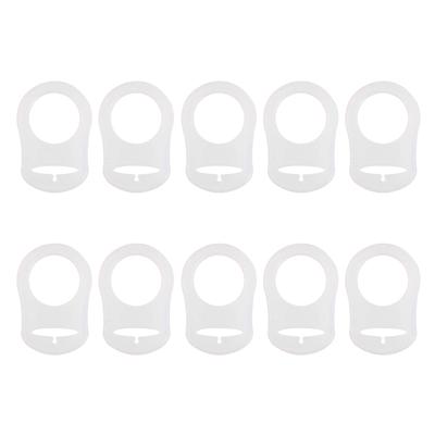 30 x Silicone Ring Button Pacifier Holder Clip Dummy Adapter Mam Style Nipple