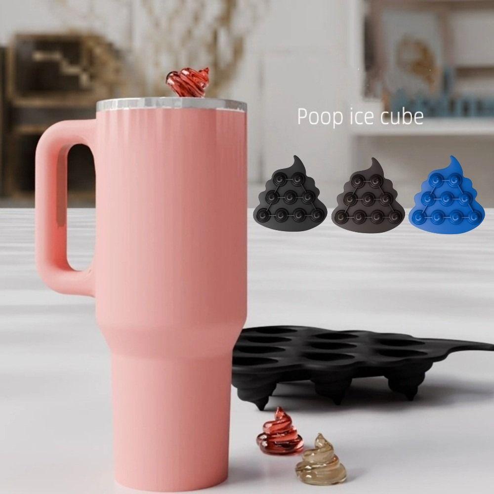 

9 Grids Silicone Ice Cube Funny Spoof Chocolate Tray Mold Creative Ice Maker Molds небо синє кольору