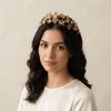 Elegant Alloy Bridal Tiaras Rhinestone Sparkling Queen Princess Crown Flower Hair Accessories Prom Diadem Wedding