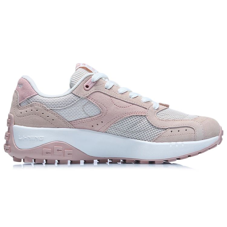 Li Ning CF Comfortable Commuting Low-Top Lifestyle Casual Shoes Women Casual Shoes Sand-Brown AGLR180-2