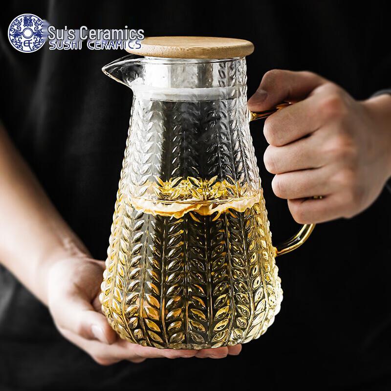 

Heat-Resistant Borosilicate Glass Teapot and Cold Water Pitcher, 1370ml
