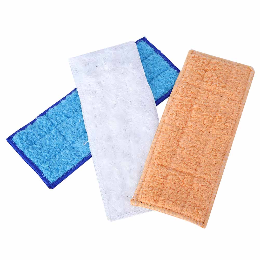 3pcs Fiber Mopping Pads Washable Reusable Dry Wet Cleaning Cloth