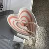 Creative Korean-style Ceramic Love Cake Fruit Plate Heart-shaped Dessert High-foot Plate Home Decoration Jewelry Storage Plate
