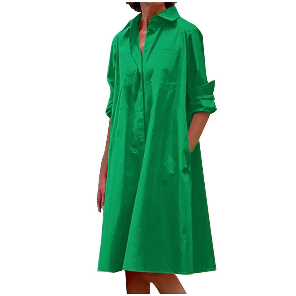 Women's Fashionable Loose Shirt And Long-sleeved Dress