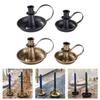 2Pcs Antique Iron Candle Holders with Handle For Fireplaces Decorations Wedding Parties Centerpieces Taper Candlestick