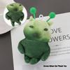 10cm Green Alien Cat Plush Toy Poseable Red Scarf Alien Kitten Toy Bag Charm  Anime Fans Gifts
