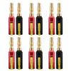 HHDZI 4mm Solderless Banana Plug Quick Push Type Audio Speaker Terminal High Temp Flame Retardant Nylon Shell Gold Plated PinGood Product