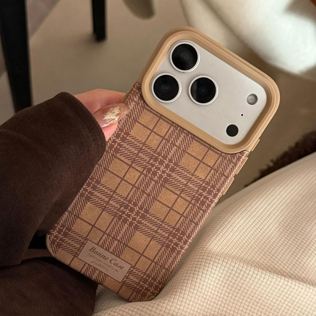 Leder im britischen Stil Geeignet für Iphone16 für Apple 17promax Handyhülle 15 Retro Braun 14 Sturzsicher 13 Weiche Hülle