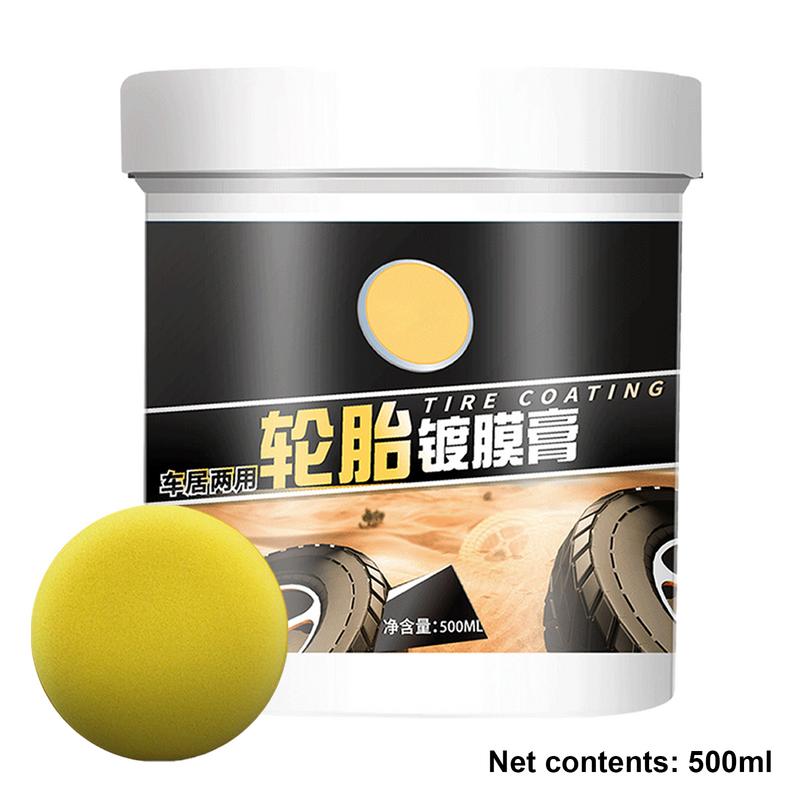 Auto Black Crystal Gloss Shine Coating Paste Autoreifen-Glanzbeschichtung Sonnenschutz Reifenpolitur Zubehör für SUVs Mini-Autos