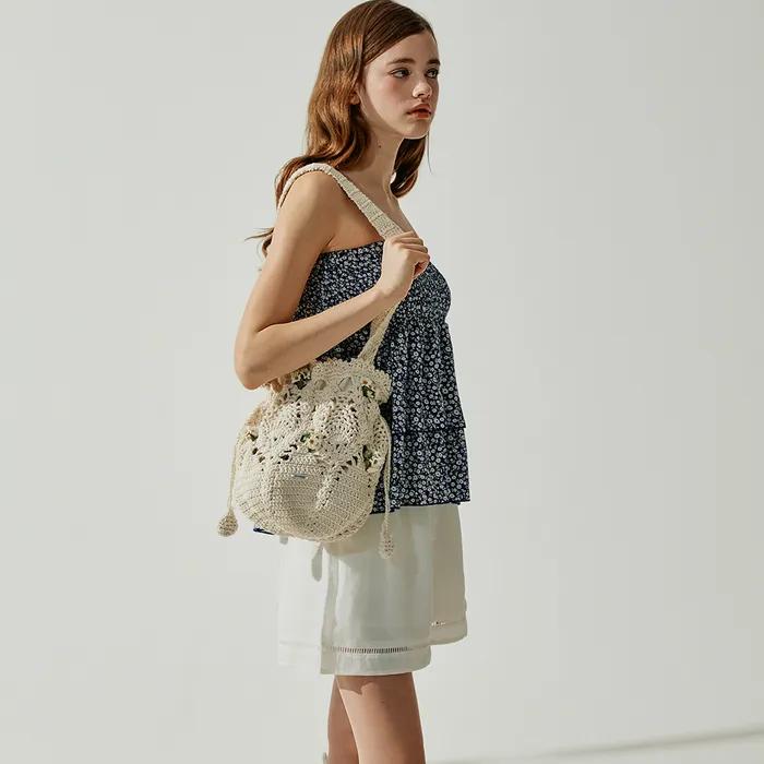 Beled Crochet Knit Bag - 2 Colors
