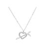 S925 Sterling Silver Arrow Through Heart Necklace for Women - Elegant, Minimalist Design, Perfect Valentine's Day Gift