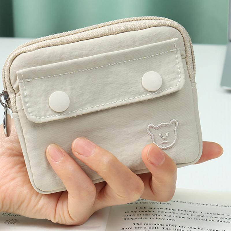 Nylon Coin Purse Zipper Multi-Purpose Small Wallet Earphone Bag