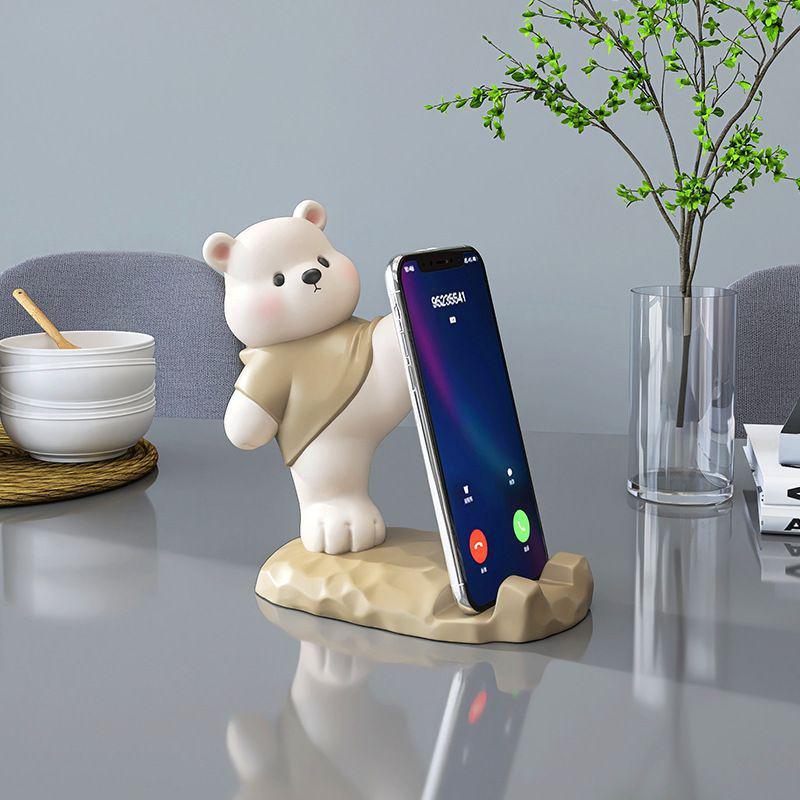 Kreativer süßer Cartoon-Bären-Ständer für Handy & Tablet für Büro/Schreibtisch