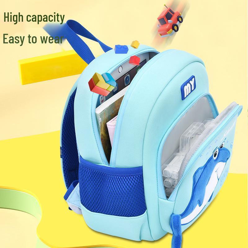 Neoprene Cartoon Whale Anti-Lost Backpack for 4-Year-Olds