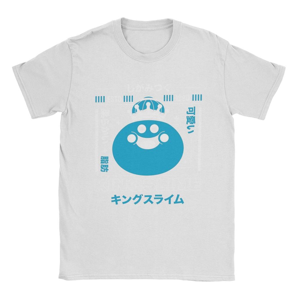 King Slime Dragon Quest T Shirt Men Pure Cotton Unique T-Shirts Crewneck Tees Short Sleeve Clothes Summer