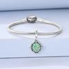 Original 925 Sterling Silver Charm Graceful Lily of the Valley Picture Frame Pendant Fit Original Bracelet For Women DIY Gift