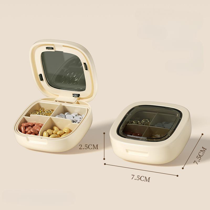 Outdoor Travel Pill Storage Boxes 4/6/21Grids Portable Medicinal Tablet Sealed Bins Small Plastic Pill Sorting Organize Casket