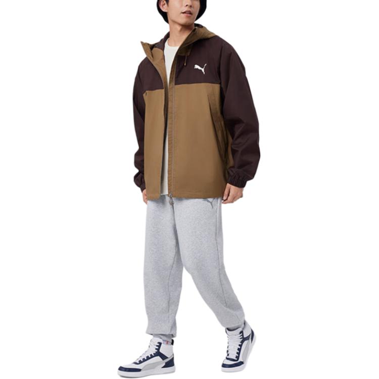Puma Outdoor Protective Loose Fit Outdoor Sports Zip-Up Hooded Jacket Men Jackets Chocolate 685839-80