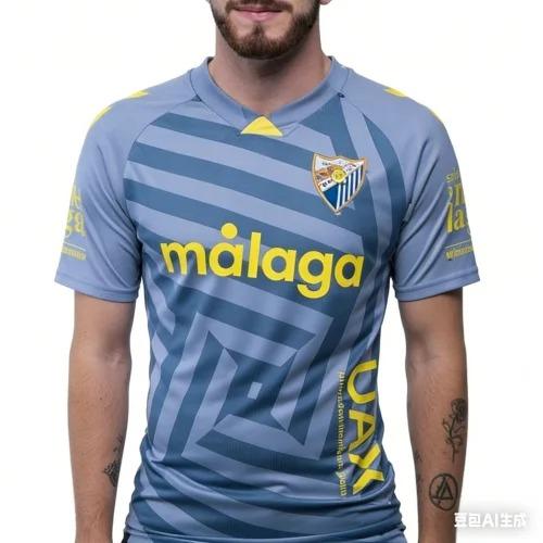 

2026 Lightweight Malaga CF Away Soccer Jersey Men s Women s T-shirt Casual Quick Drying Suitable for Dailyand Training Breathable Jersey S