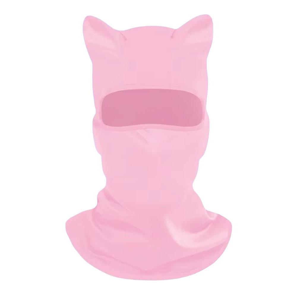 Sun Protector Cat Ear Face Mask Soft Neck Gaiter Fashion Sunscreen  Masque  Summer
