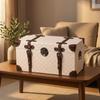 Vintage Storage Box Retro Decorative with Handles Rustic for Bedroom