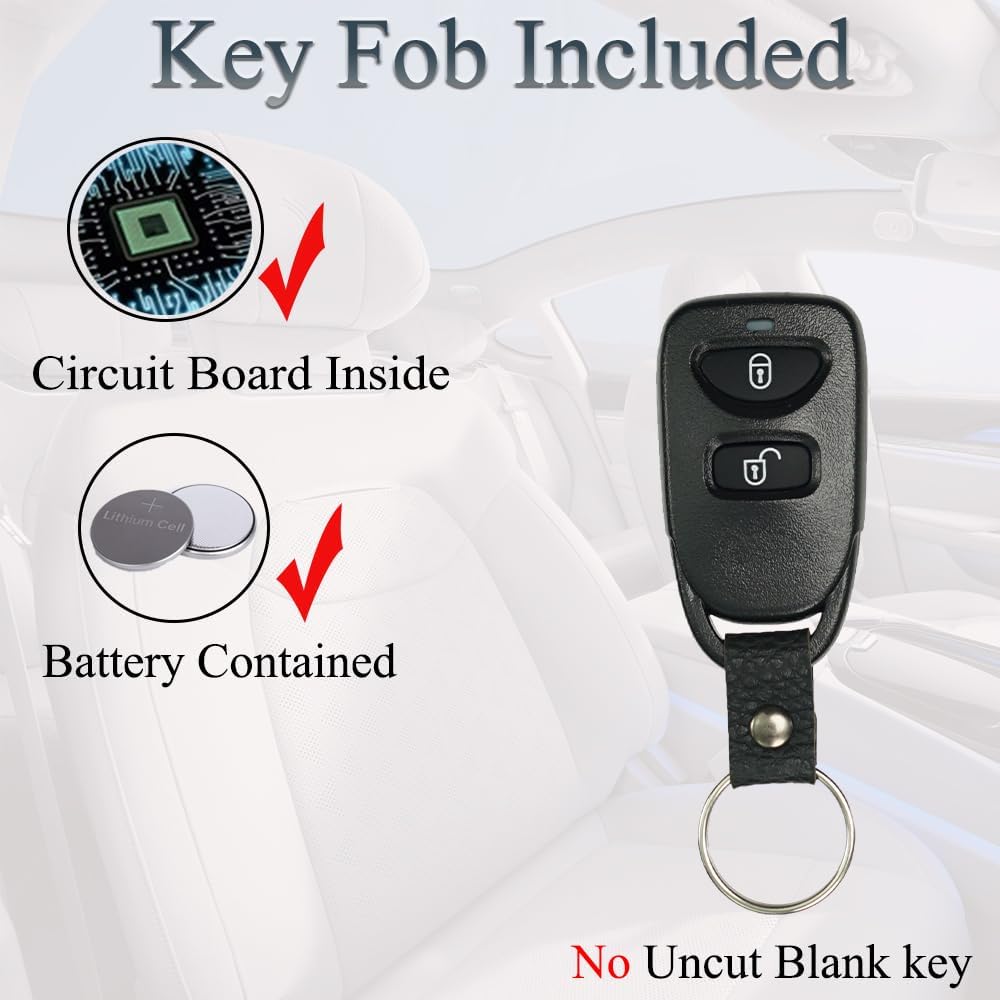 Key Fob Replacement Fits for Hyundai Santa Fe Keyless Entry Remote Control 2007 2008 2009 2010 2011 2012 FCC ID: PINHA-T038 IC:4018A-HAT038
