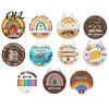 Classroom Decor Sign Wooden Welcome for Door, to Our Round Door Hanging Hanger, Front Sign, Back School Preschool Decoration