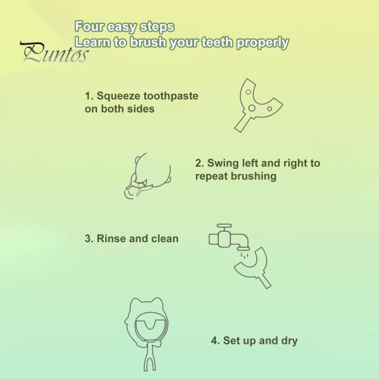 Healthy U-Shaped Anti-Slip Toothbrush Children 360 Degree Soft Oral Care Brush for Newborn