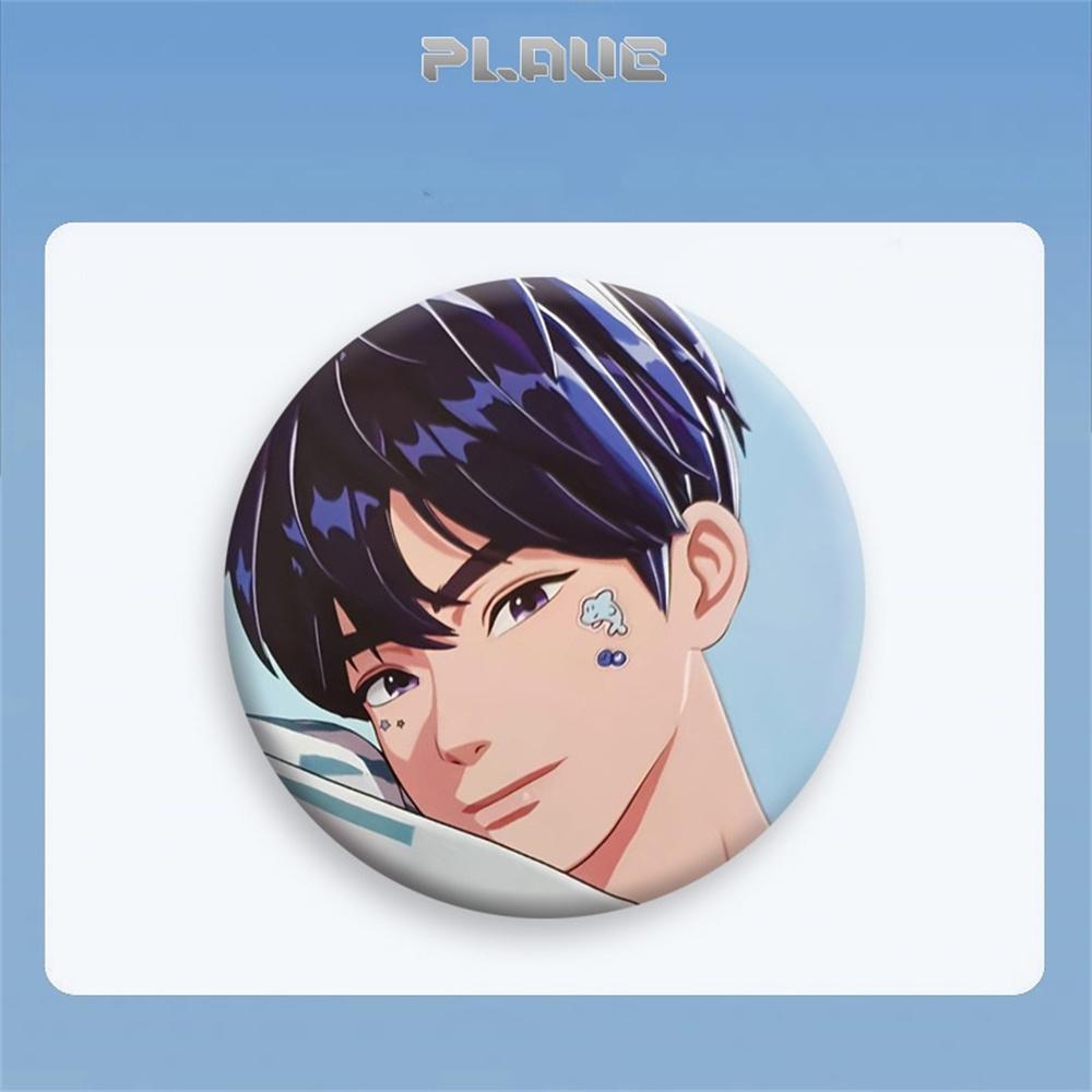 Kpop Plave Tinplate Badges Mirror Keychains Backpack Decoration YEJUN NOAH BAMBY EUNHO HAMIN Fans Gifts Collection 6 cm